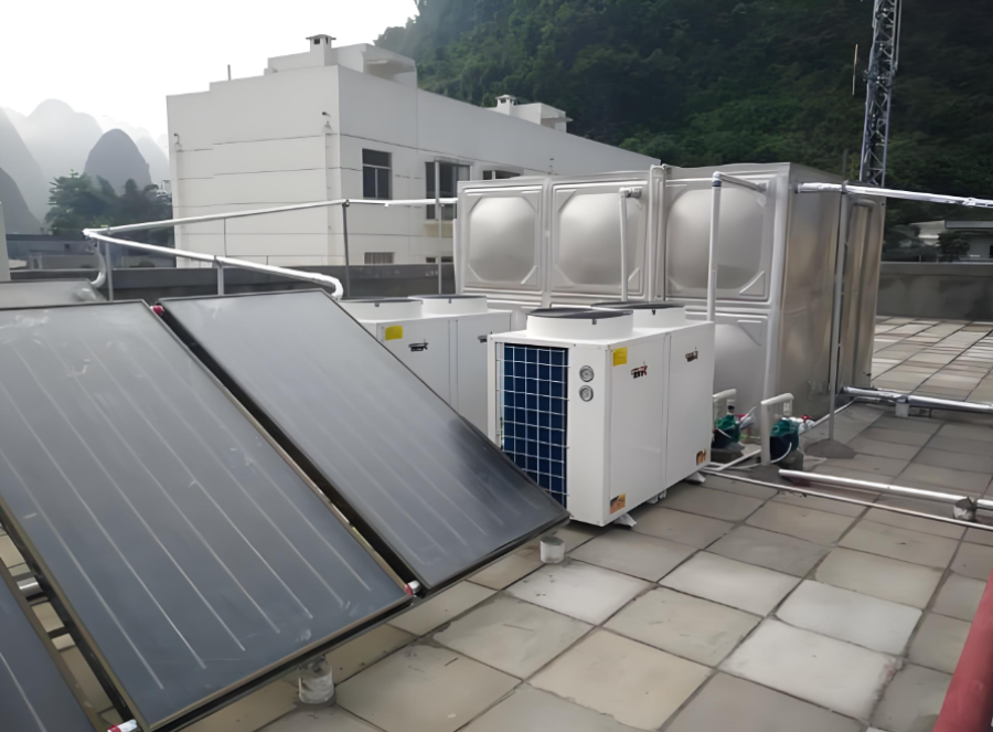 空气能+太阳能双供能热水器在商用办公楼的应用优势